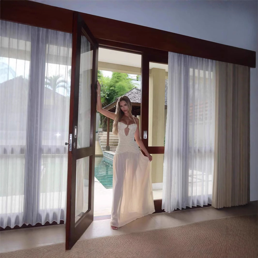 Dame Elegant Maxikjole med raffineret Ruffle-design Stilla