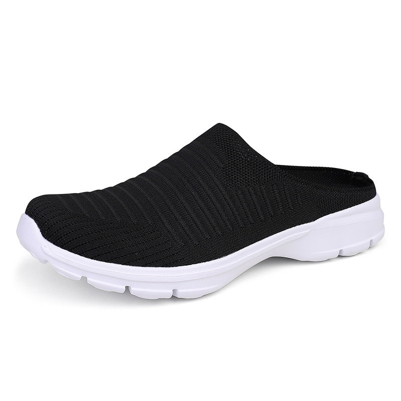 Dame nan strikket slip-on klogs med stødabsorberende EVA-mellemsål og ergonomisk hæl støtte Skovae