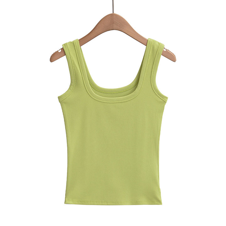 Dame hverdag tanktop med blødt materiale og moderne U-udskæring Stilla