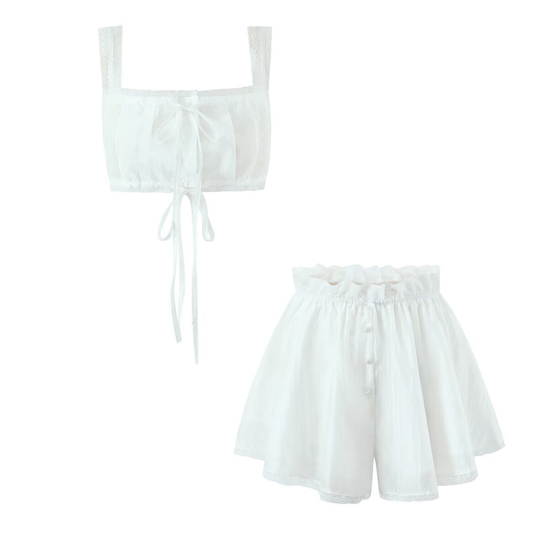Dame luftige shorts med fine spidsaccentuer Skovae