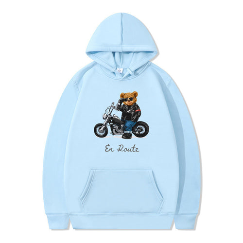 Dame hoodie med unikt bjørne design og afslappet pasform Skovae
