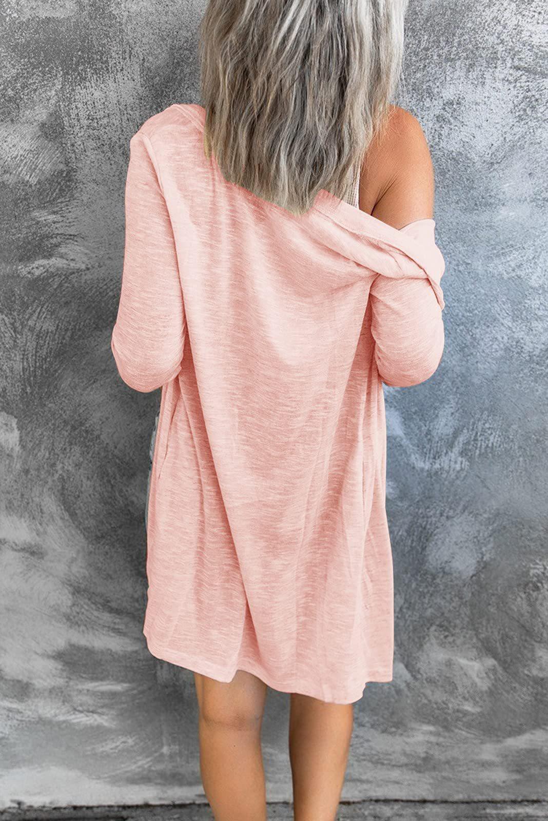 Dame Longline Cardigan med knaplukning og fin struktur Stilla