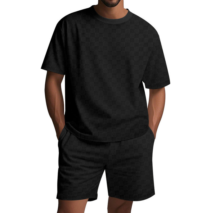 Herre afslappet fritidssæt med åndbare shorts og oversized T-shirt Stilla