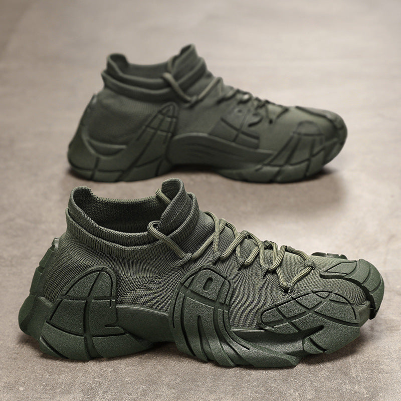 Herrer futuristiske sneakers med sok-lignende design og skridsikker sål Stilla