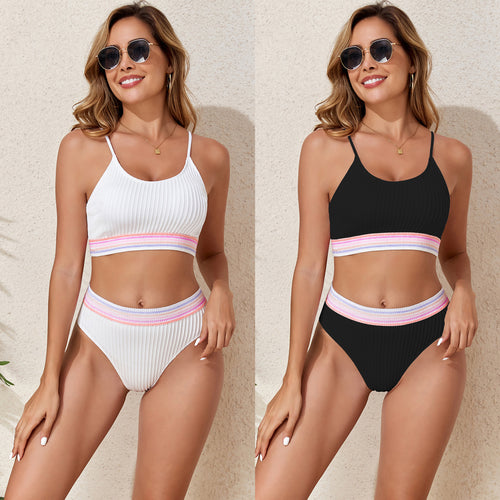 Dame Sporty Ribs Bikini Set Skovae