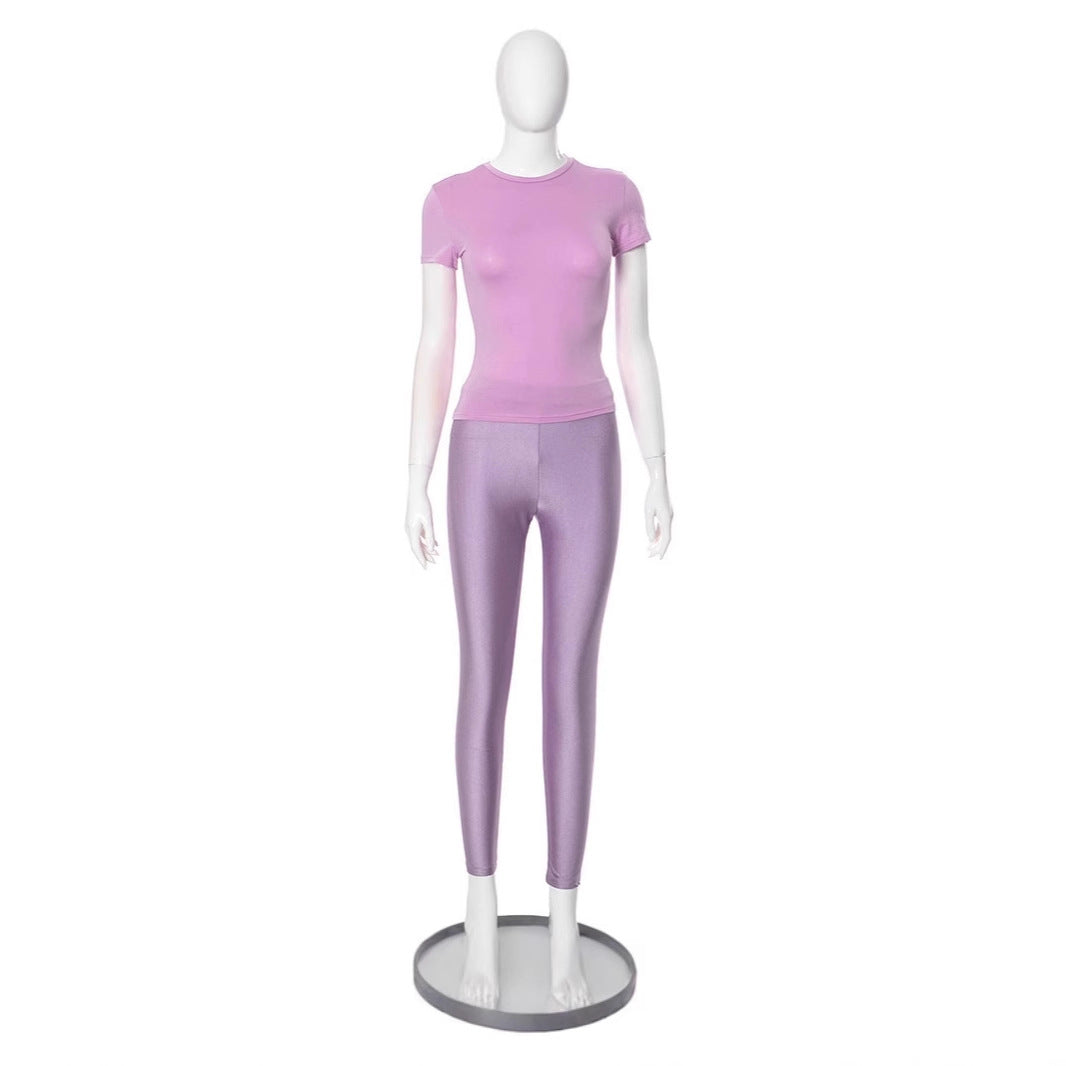 Dame Figursyet T-Shirt og Leggings Sæt Skovae
