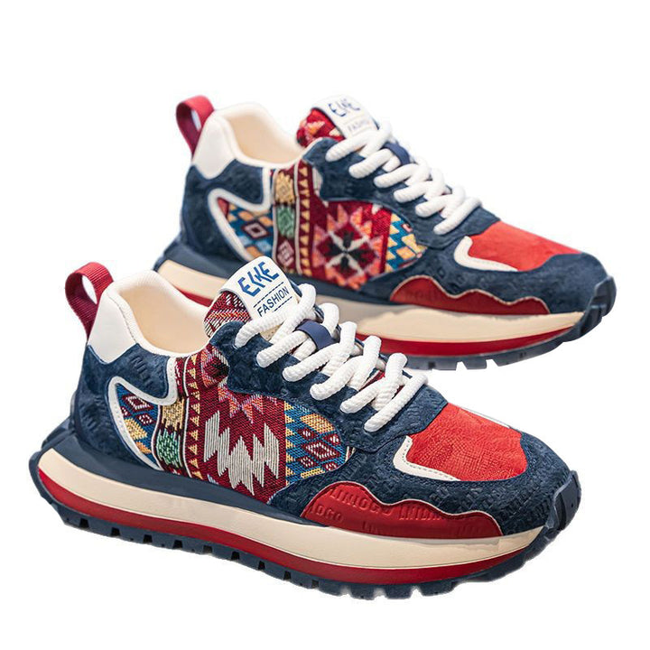 Dame Komfort-sneakers med unikt etno-design og skridsikker sål Stilla