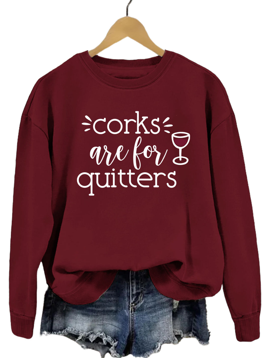 Kvinders sweatshirt med kreativt slogan og afslappet snit Stilla