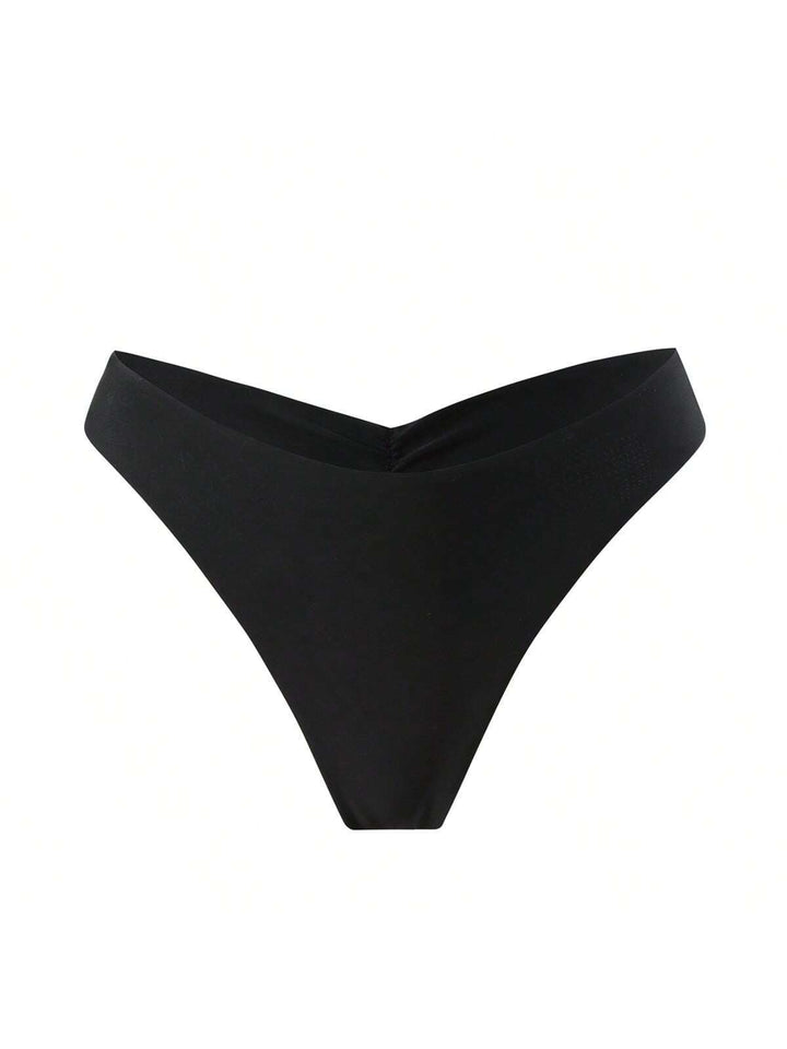 Dame bikini-bukser med sidelæggede volantdetaljer og høj skæring Skovae