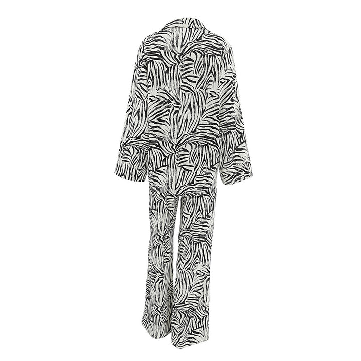 Dame Zebra-Print Lounge-Sæt med løs pasform og elegant snit Stilla