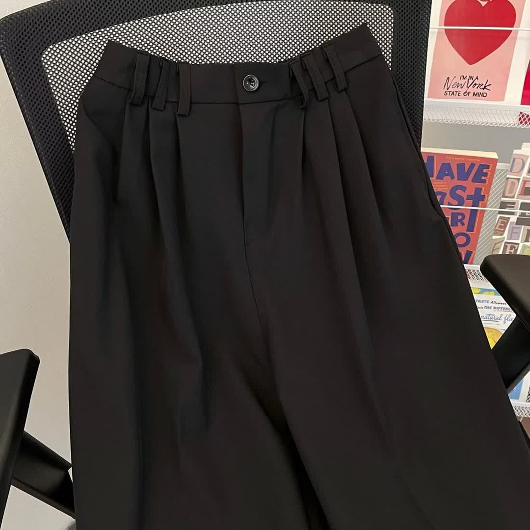Damer elegante højtaljede bukser med plisseringer og bred ben Stilla