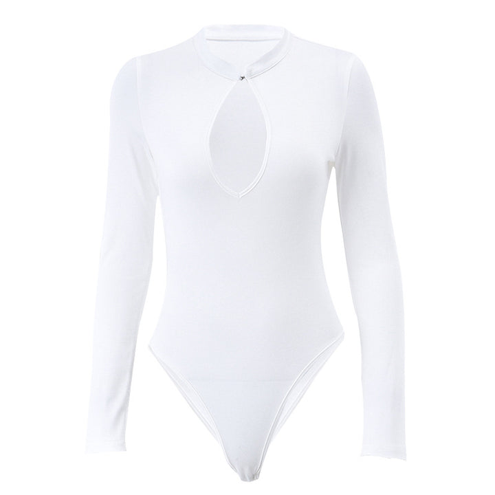 Dame styling bodysuit med dyb V-udskæring og lange ærmer Stilla