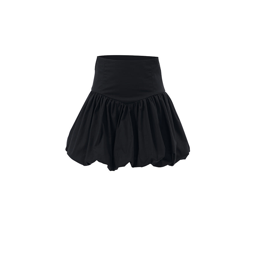 Dame Voluminøs Mini Nederdel med elastisk Talje og stilfuld Ruffle Design Stilla