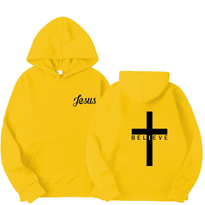 Dame hoodie med motiverende tro design og komfortabel pasform Skovae
