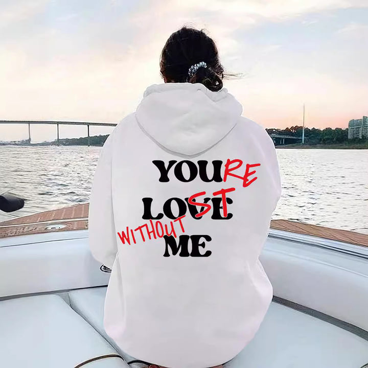 Kvinder Oversized Hoodie med Inspirerende Print Skovae