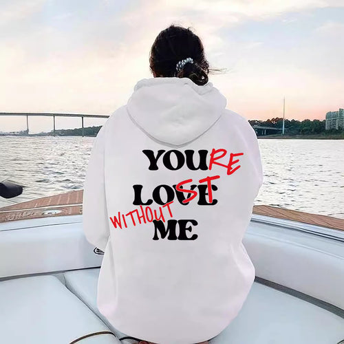 Kvinder Oversized Hoodie med Inspirerende Print Skovae