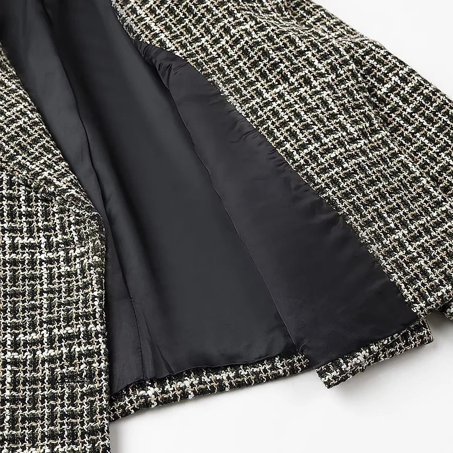 Kvindernes kortskåret blazerjakke i elegant tweed-design Stilla