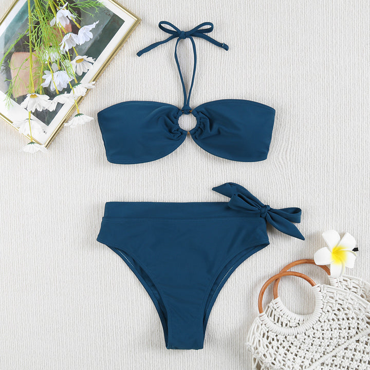 Dame Bikini-sæt med blomstrede mønstre og høj talje Stilla