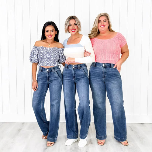 Dame Løs skåret Jeans med høj talje og elegant vask Stilla