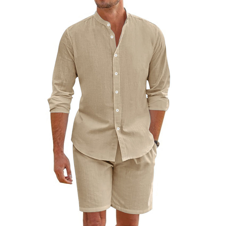 Herrer elegant kortærmet skjorte og matchende shorts Stilla