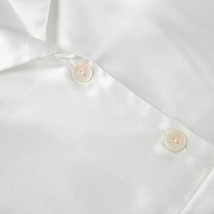Dame elegant og luftig pyjamasæt med cropped bluse og vide bukser Stilla