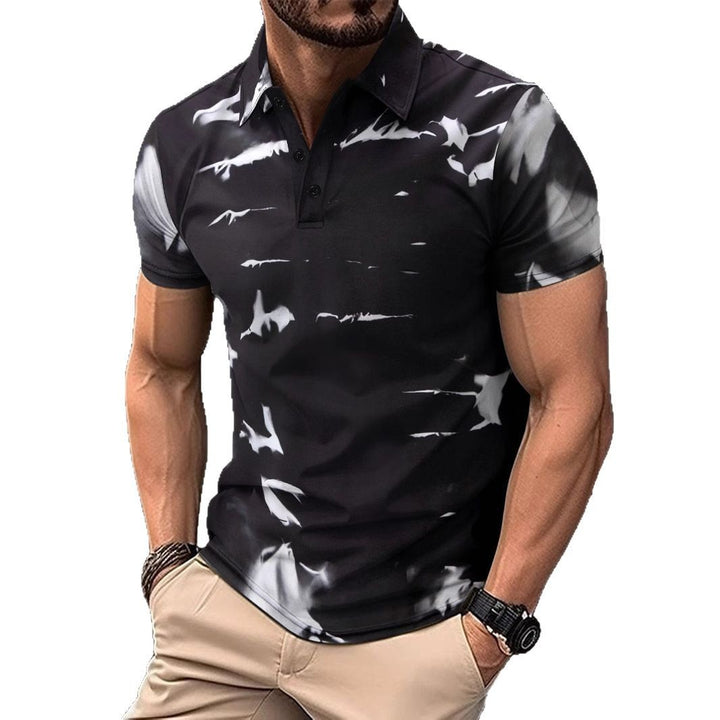 Herre moderne polo t-shirt med unikt mønster Stilla