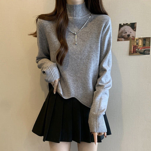 Femme Cozy Høj Hals Strikpullover Stilla