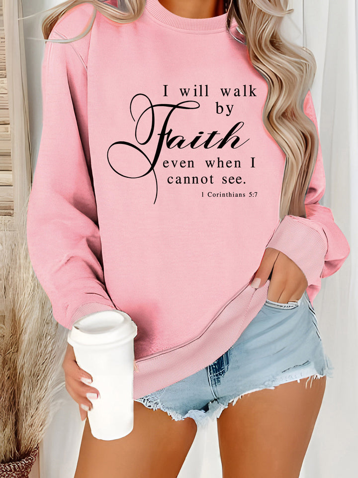 Dame sweatshirt med inspirerende tekst og blødt materiale Stilla