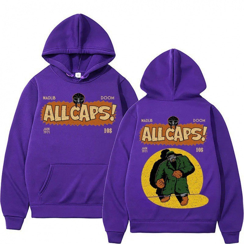 Kvinders hoodie med kreativt tegneserieprint Skovae