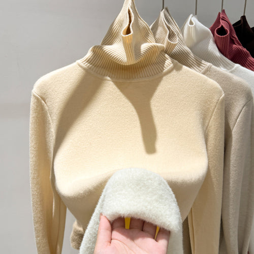 Dame rullekravepullover med blødt inderfutter og trendy design Stilla