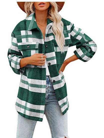 Dame Casual Ternede Overshirt Jakke Stilla