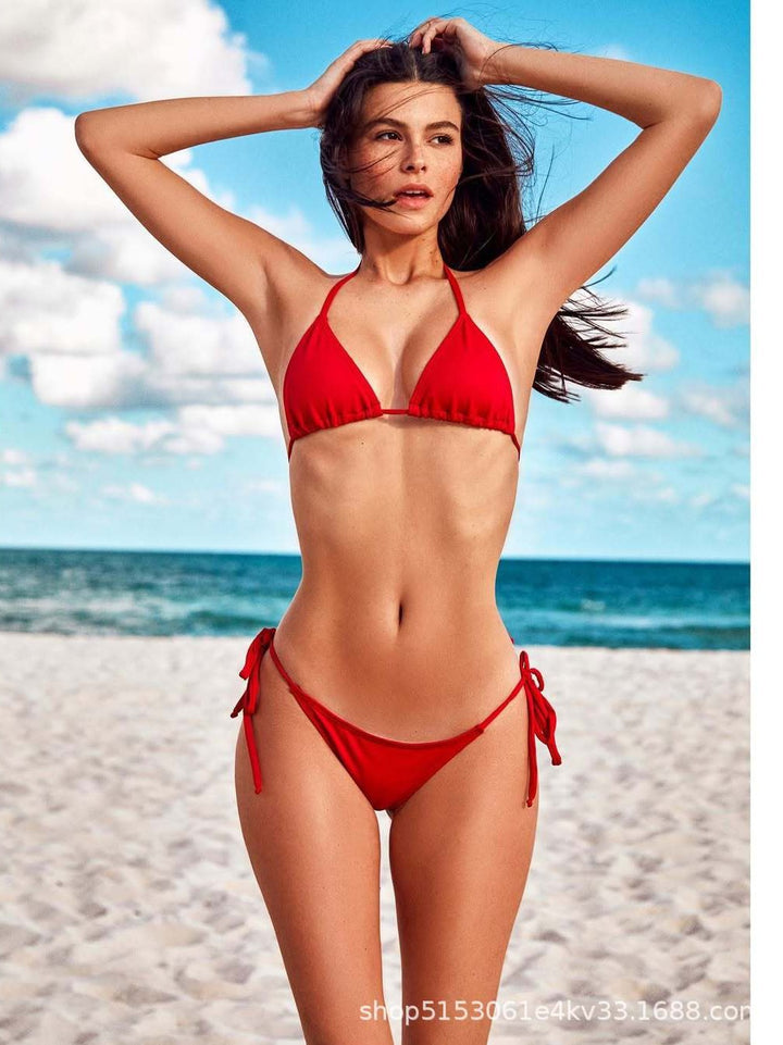 Dame triangel-bikinisæt med justerbare sidelænder og kvalitetsstof Stilla
