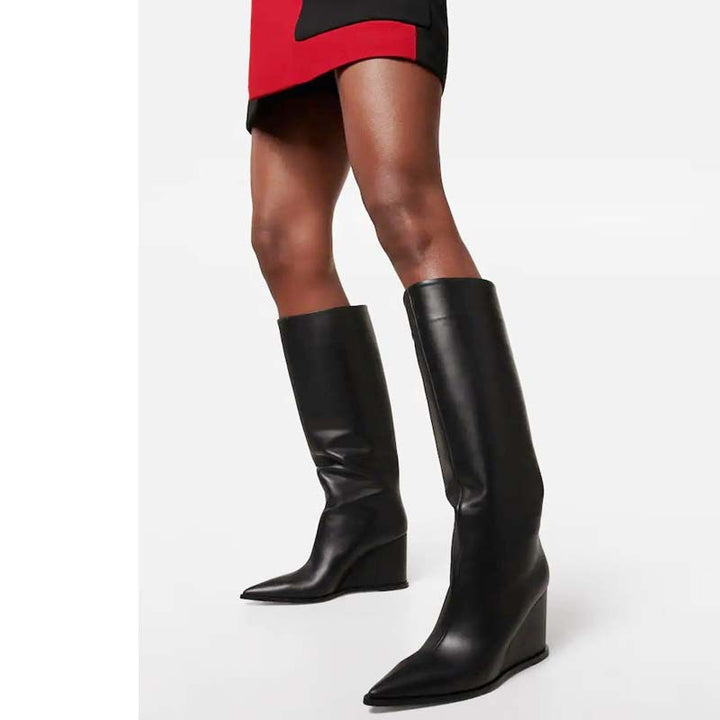 Femme Kiesål Over-the-Knee Støvler med slankt design Stilla