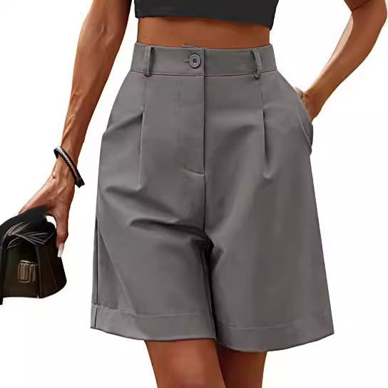 Dame Elegante Plisserede Shorts med praktiske lommer Stilla