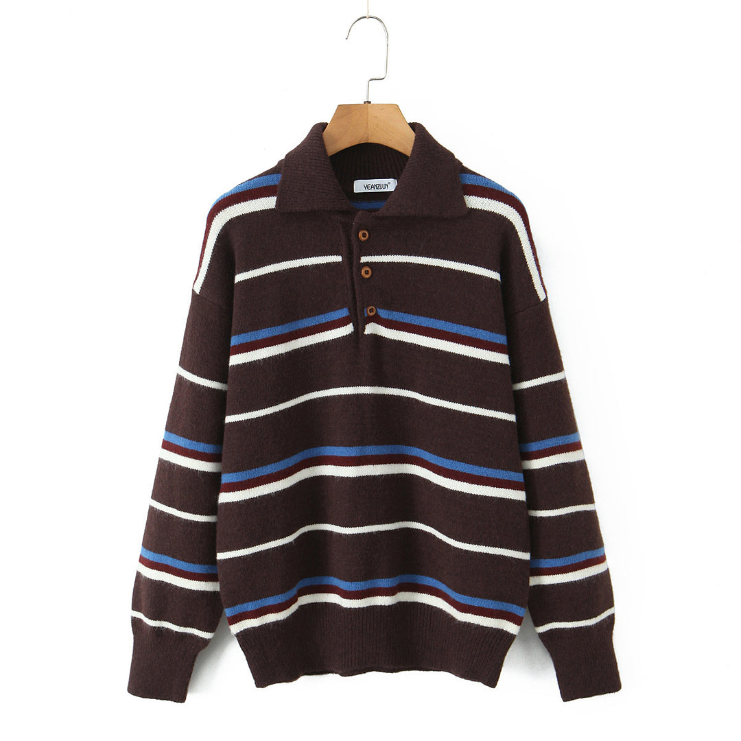 Dame stribet Poloshirt-striktrøje Stilla