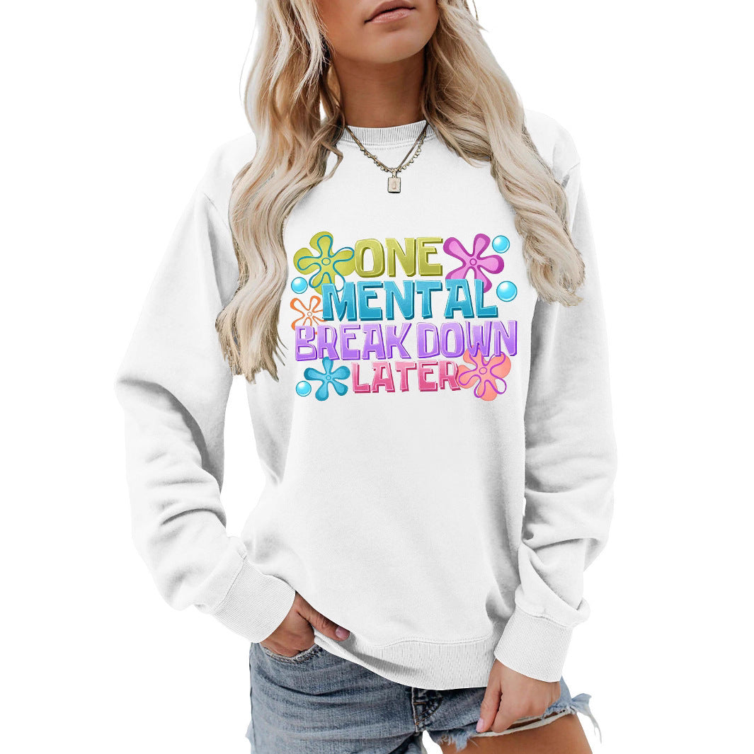 Kvinders sweatshirt med kreativt print Stilla