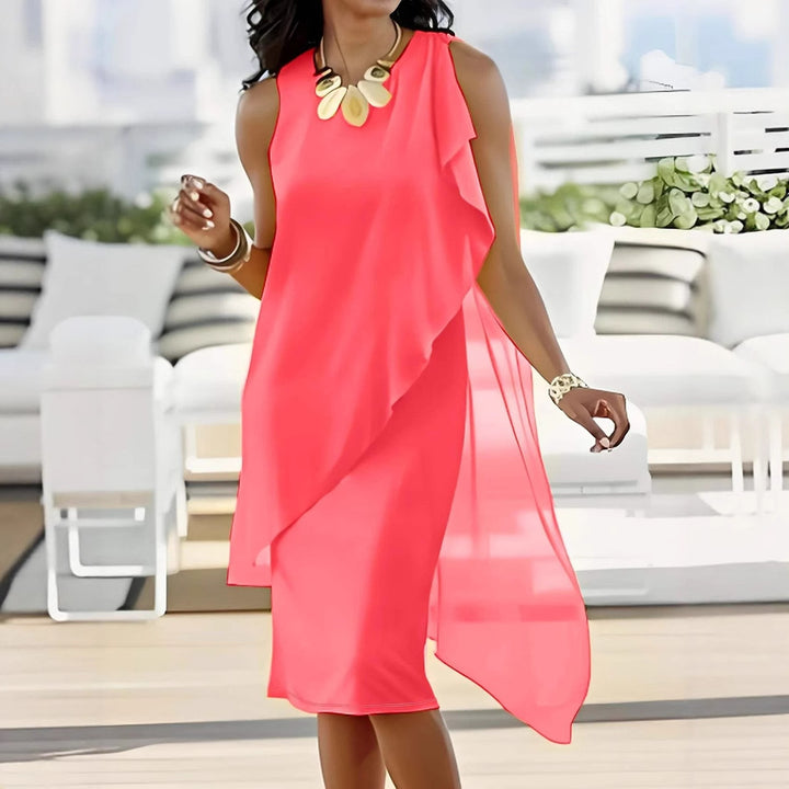 Dame Elegant Asymmetrisk Shiftkjole Stilla