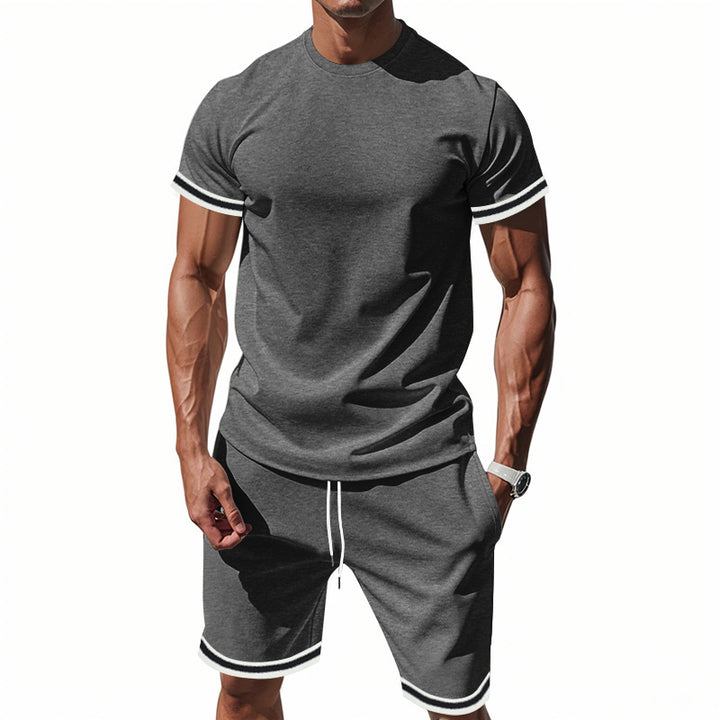 Herre sporty kortærmet outfit med kontrastdetaljer Stilla