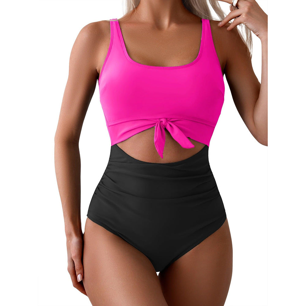 Dame Højskåret Badedragt med knapbar Crop-Top Stilla