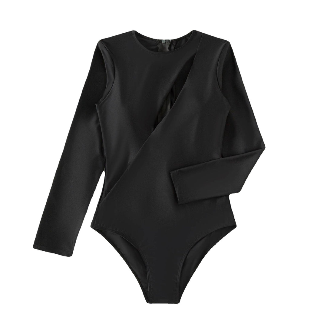 Dame one-piece badedragt med stilfuld cut-out og langærmet Stilla
