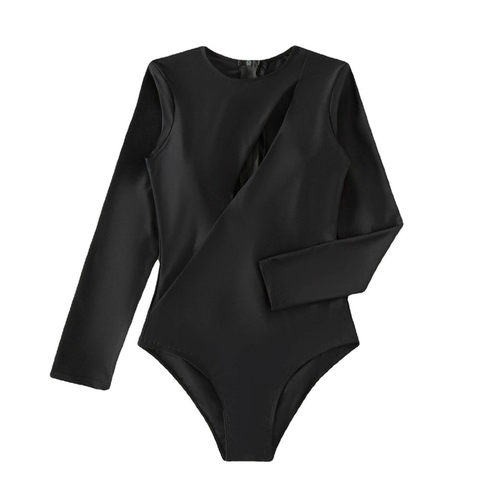 Dame one-piece badedragt med stilfuld cut-out og langærmet Stilla