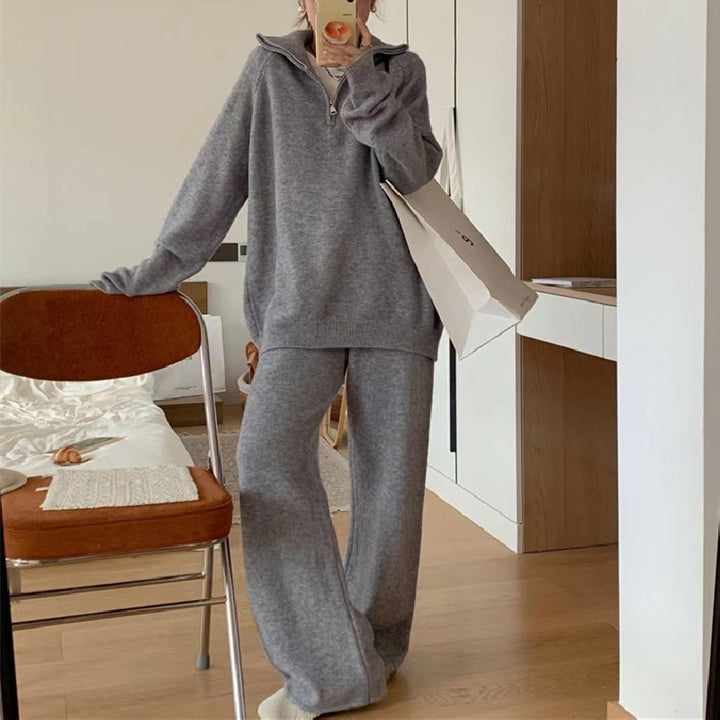 Femme Cozy Halv-Zip Lounge Sæt Stilla