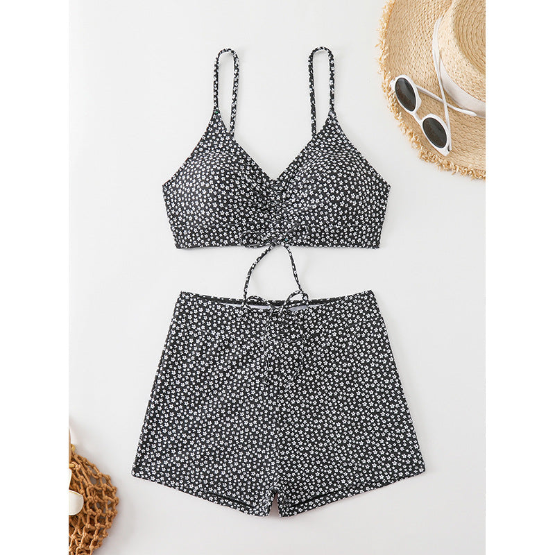 Dame Floral Print Bralette og Shorts Badetøj Sæt Stilla