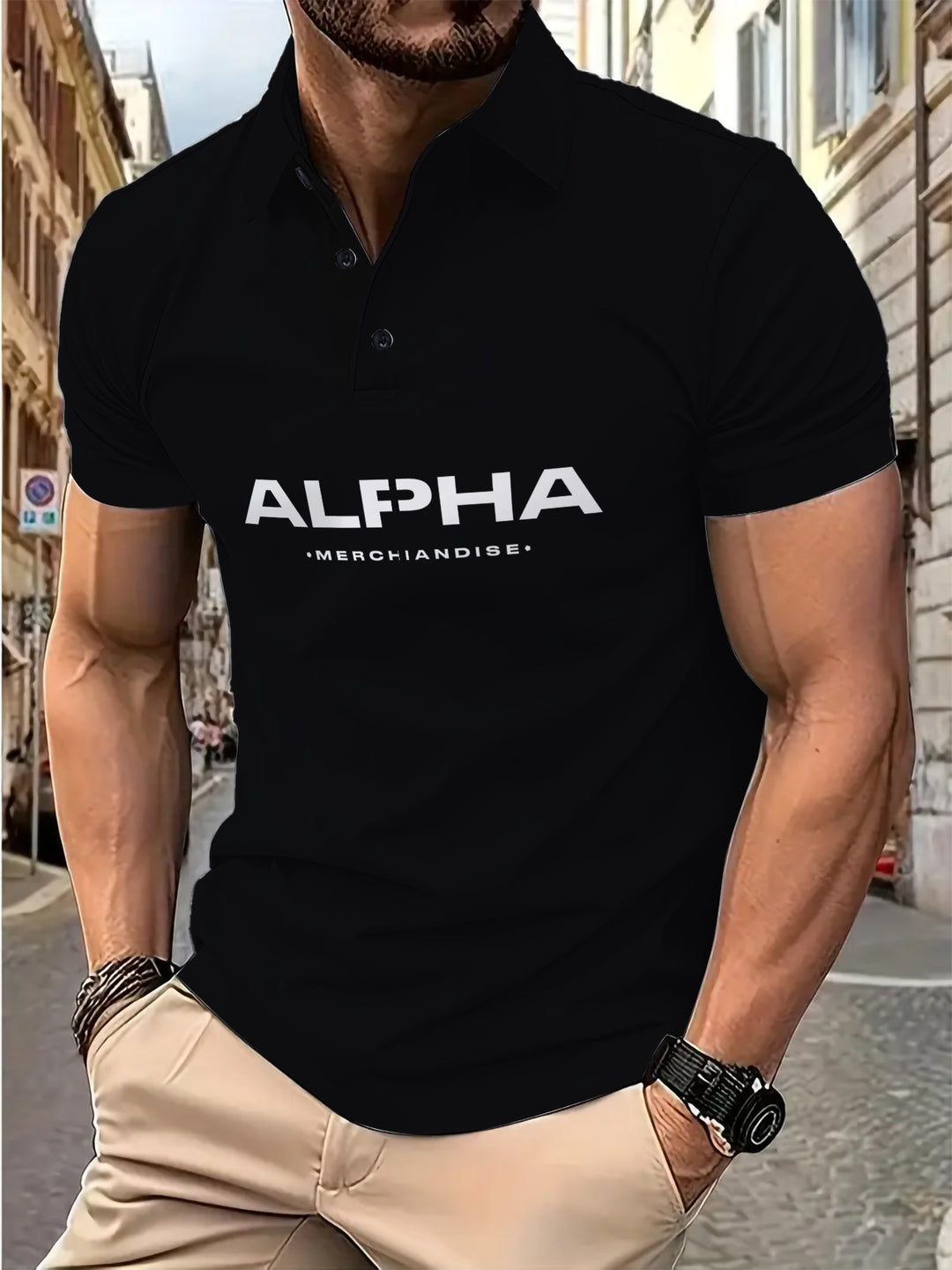 Herre polo t-shirt med højtkvalitets logo-design og åndbare materialer Stilla