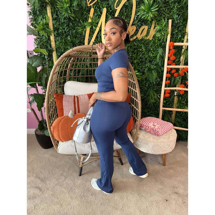 Damen Sportlicher Jumpsuit mit figurbetontem Schnitt und ästhetischem Design Skovae
