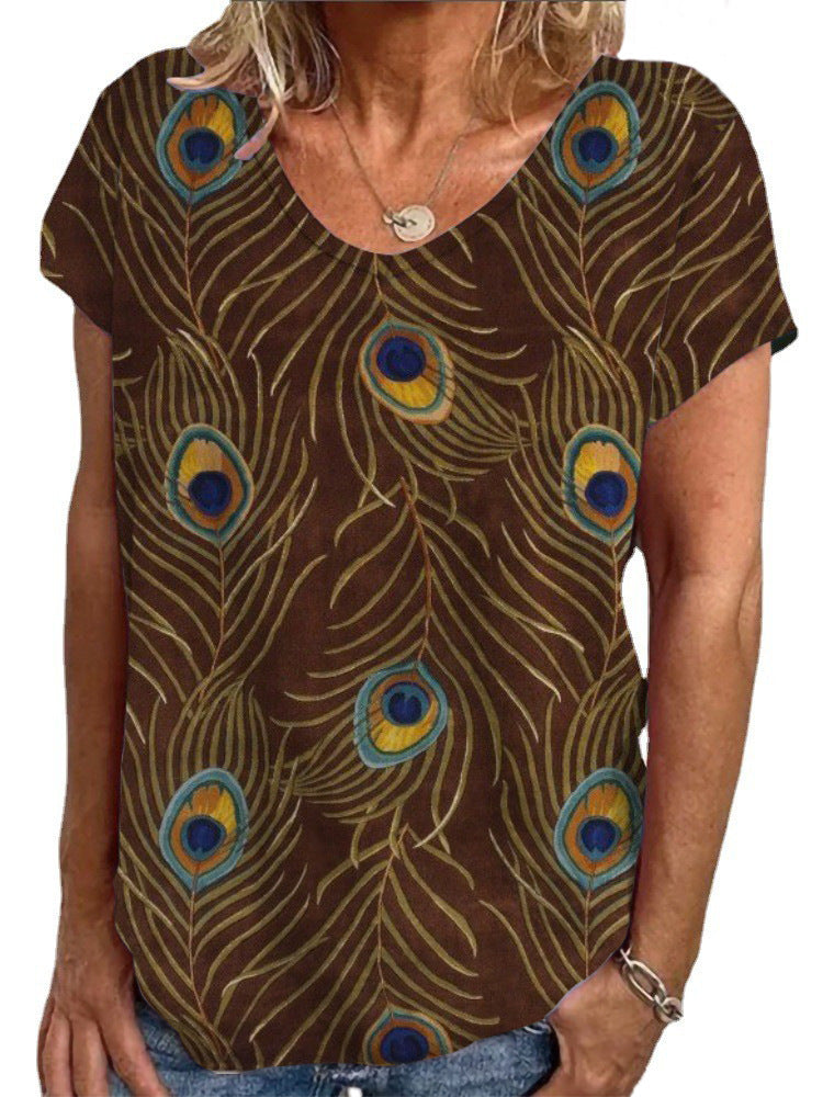 Dame Loose Bluse med farverigt paisleymønster Skovae