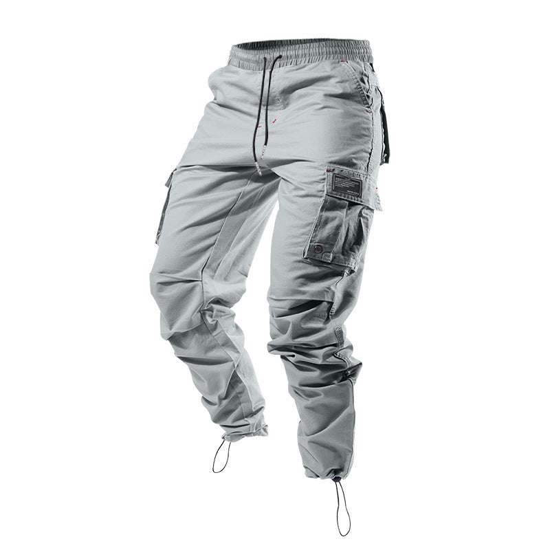 Herrer cargo-bukser med elastisk talje og praktiske sidelommer Stilla