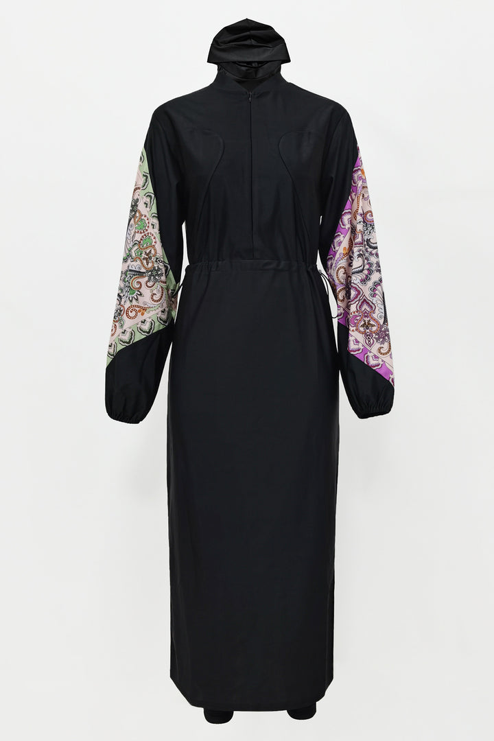 Dame moderigtig strandkaftan med stilfulde lange ærmer og elastisk talje Stilla