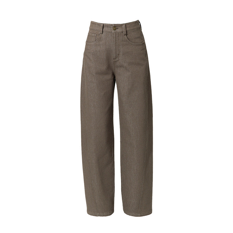 Dame bred komfort-jeans med høj talje Stilla