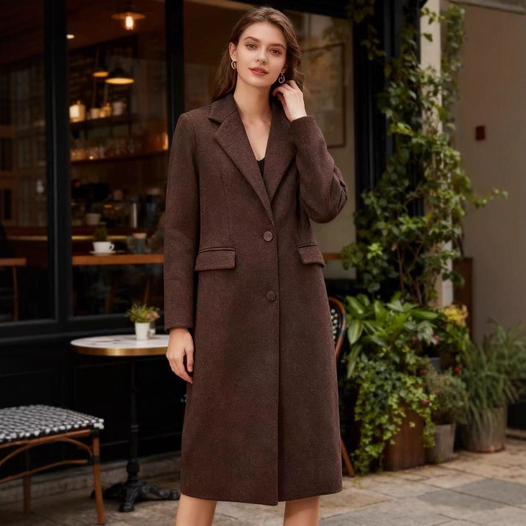 Dames elegant frakke med tekstureret stof Stilla